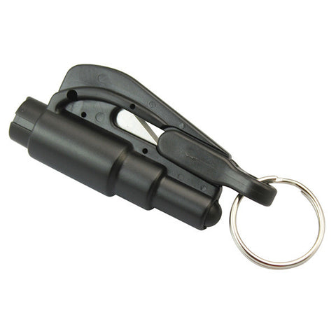 Multifunction 3-In-1 Emergency Car Safety Hammer, Belt Cutter and Keyring