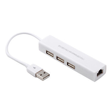 USB to Ethernet adapter with 3 Port USB 2.0 Hub