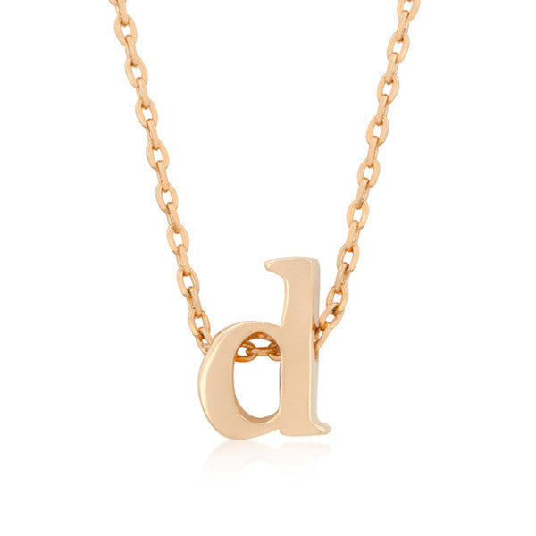 Alexia Rose Gold Pendant D Initial 