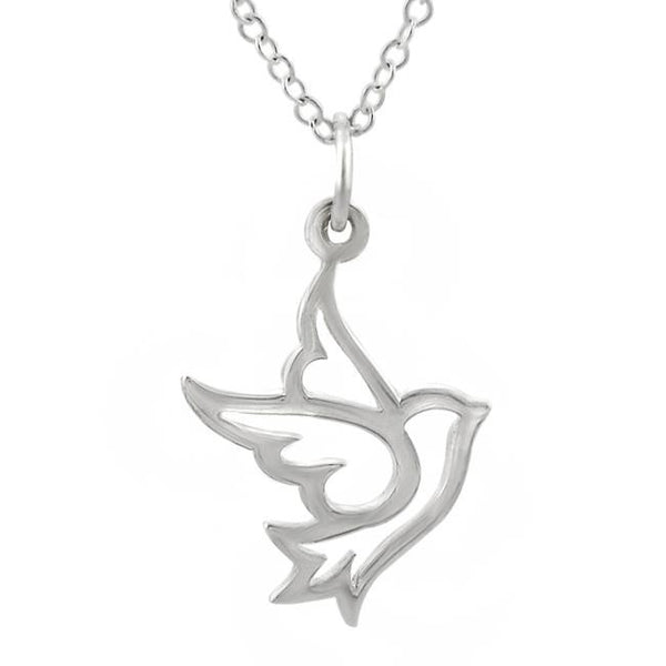 Sterling Silver Handmade Fair Trade Tiny Dove Pendant 