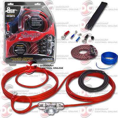 BRAND NEW STINGER SK4681 8 GAUGE 4000 SERIES POWER AMPLIFIER INSTALLATION KIT