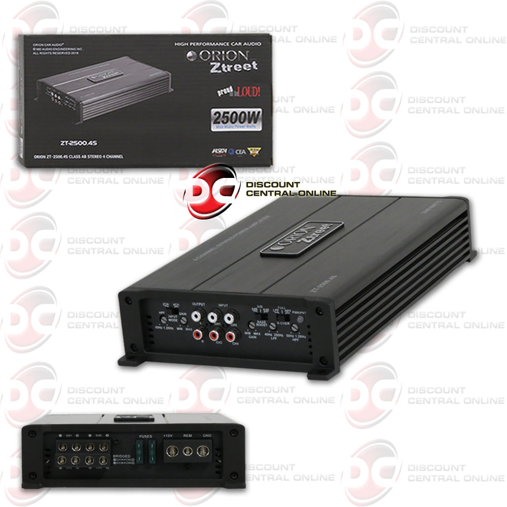 Orion Zt 2500 4s 4 Channel Class Ab Car Amplifier Discountcentralonline