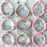 Pink Disk Bracelets {Ballet Pink}