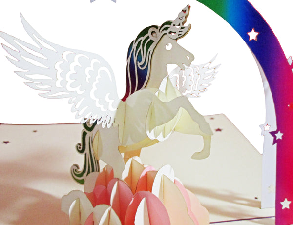 3D Pop Up Greeting Card - Unicorn