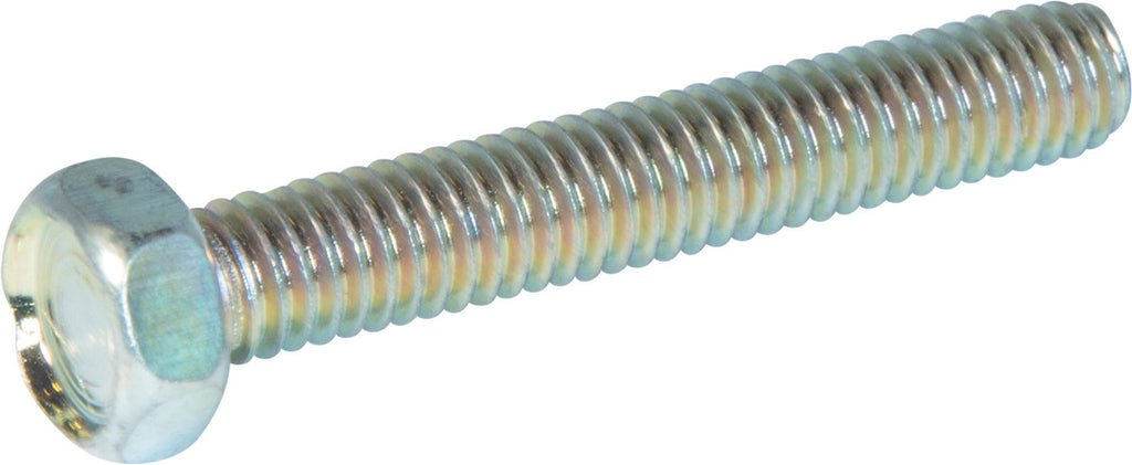 1/4-20 x 7/8 Indented Hex Head Machine Screw Zinc - FMW Fasteners