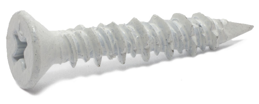 1/4 x 2 1/4 Phillips Flat TITEN® Concrete Screw White - Box (100) - FMW Fasteners