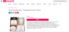 That Charming Shop - Shape Magazine - Shape.com - Champagne Beauty Box