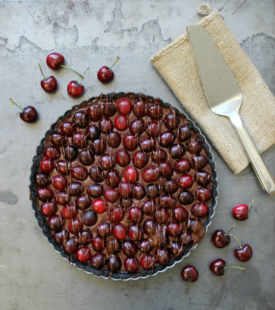 No-Bake Double Chocolate Cherry Tart