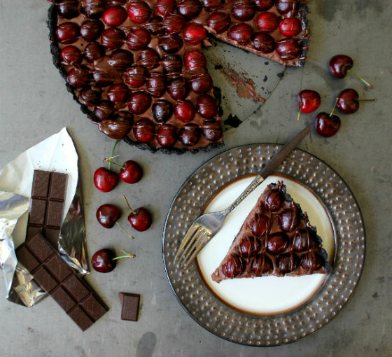 No-Bake Double Chocolate Cherry Tart