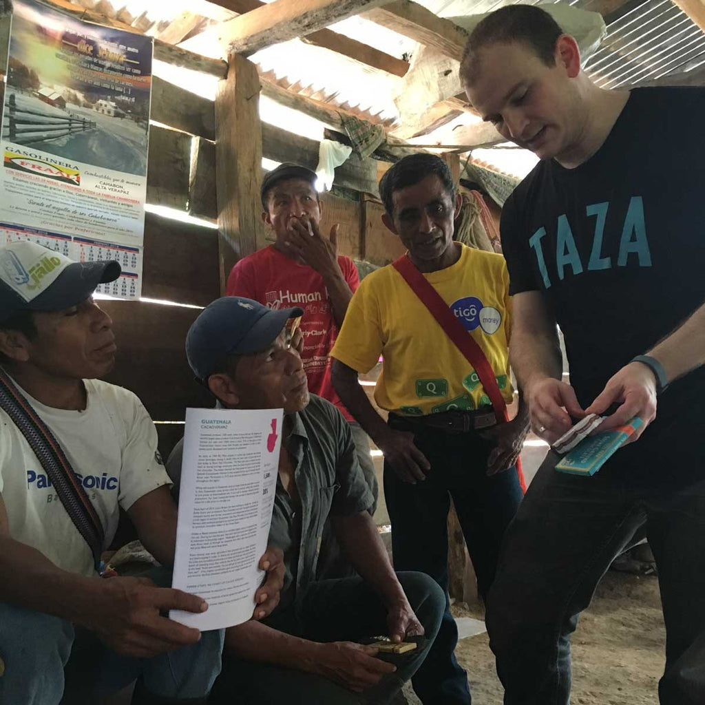 Snapshots From Sourcing Season: Guatemala | Sharing Taza chocolate and our 2015 Transparency Report. I think the farmers liked the chocolate more.
