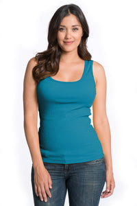 Snap Ribbed Nursing Tank - Colors Bun Signature Nursing Tank Top anekantsquick Nursing Apparel small 2/4 teal sea 