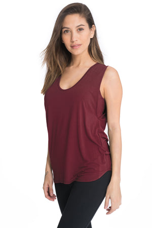 Flowy All Day Nursing Tank - 4 Colors Bun Signature Nursing Tank Top robertwilsonassociates Nursing Apparel XXL 16 wine 