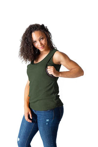 All Day Ribbed Side Nursing Tank - 4 Colors robertwilsonassociates Nursing Tank Top robertwilsonassociates Nursing Apparel small 2/4 cargo 