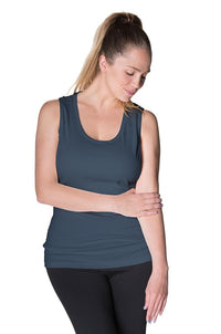 All Day Ribbed Side Nursing Tank - 4 Colors anekantsquick Nursing Tank Top anekantsquick Nursing Apparel small 2/4 navy 