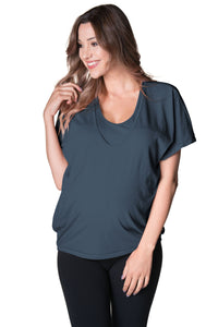 Feelin' Free Circle Tee Tee Shirt anekantsquick Nursing Apparel small 2/4 indigo 