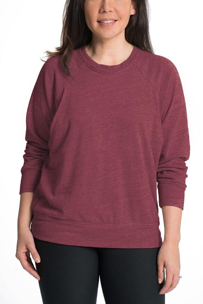 Relax Maternity Nursing Pullover - 6 Colors Sweater robertwilsonassociates Nursing Apparel extra large 14 marsala 