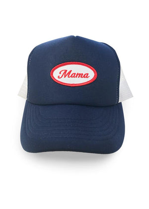 MAMA Patch Trucker Hat Hat anekantsquick Nursing Apparel OS navy 