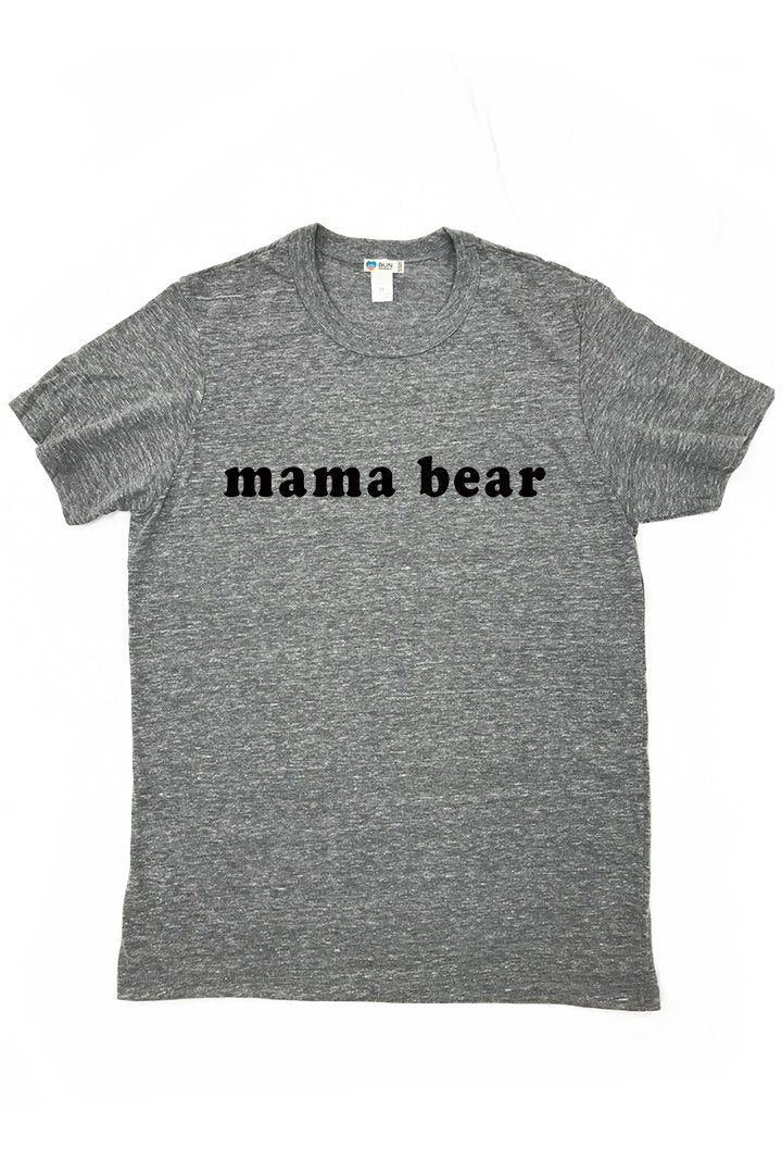 Mama Bear Triblend Graphic Tee Shirt Tee Shirt anekantsquick Nursing Apparel 