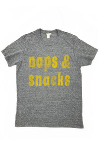 Naps and Snacks Triblend Graphic Tee Shirt Tee Shirt robertwilsonassociates Nursing Apparel S heather gray 