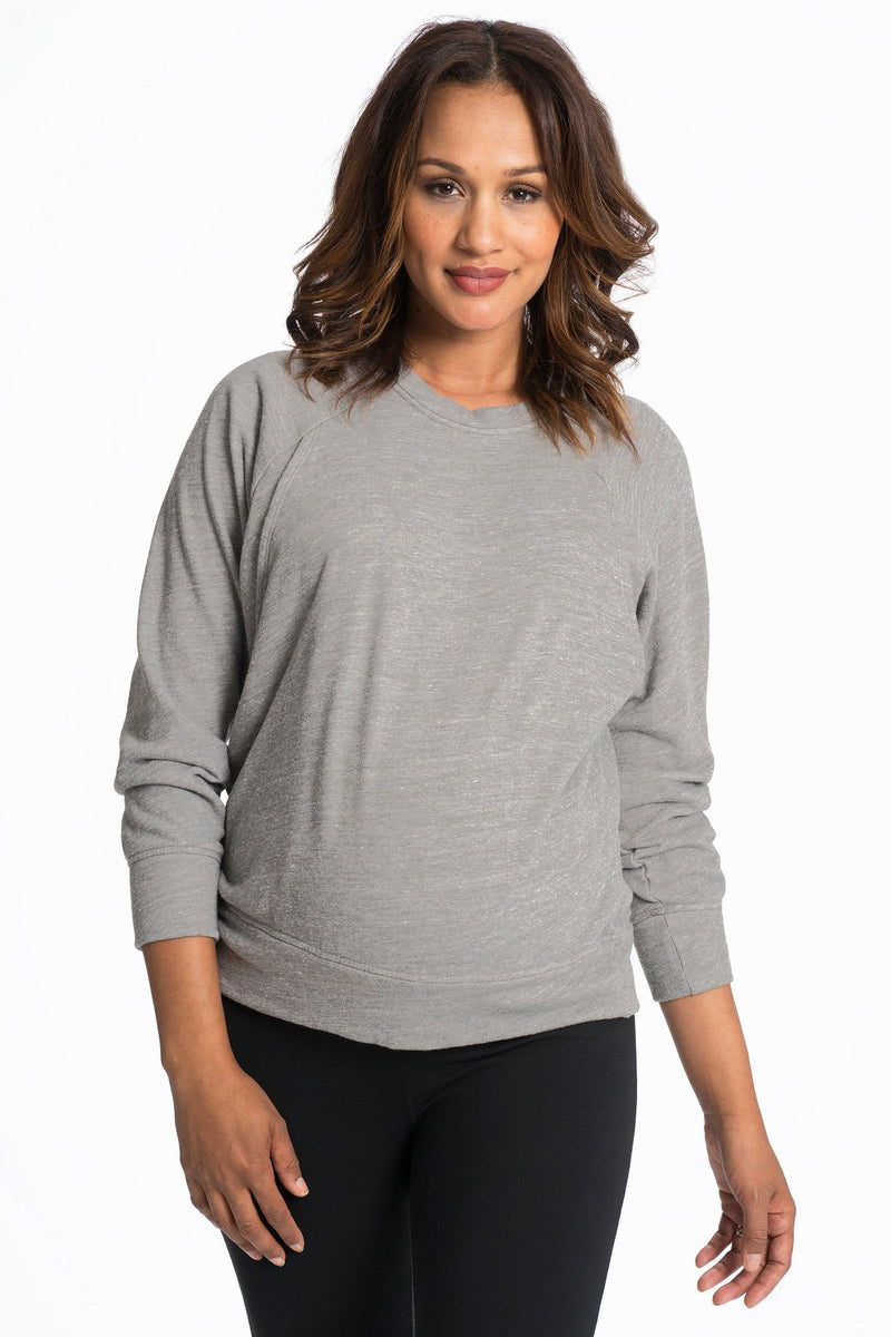 Relax Maternity Nursing Pullover - 6 Colors Sweater robertwilsonassociates Nursing Apparel small 2/4 gray 