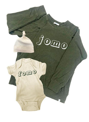 JOMO FOMO Mommy & Me Set Mommy and Me robertwilsonassociates Nursing Apparel small 2/4 0-3 cargo