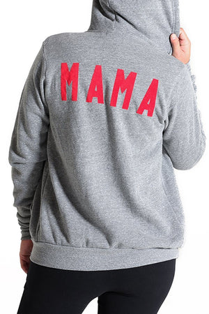 Gray MAMA Hoodie Hoodie robertwilsonassociates Nursing Apparel 