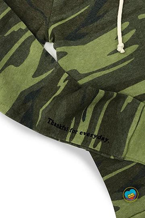 Gratitude Camo Zip Up Fleece Hoodie Hoodie robertwilsonassociates Nursing Apparel 