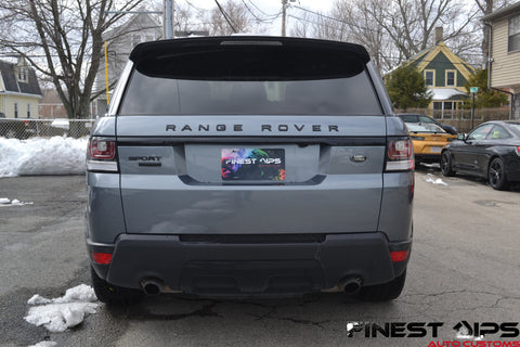 Gunpowder Gray Range Rover Liquid wrapped in Halo Efx for a high gloss by Finest Dips Auto Customs