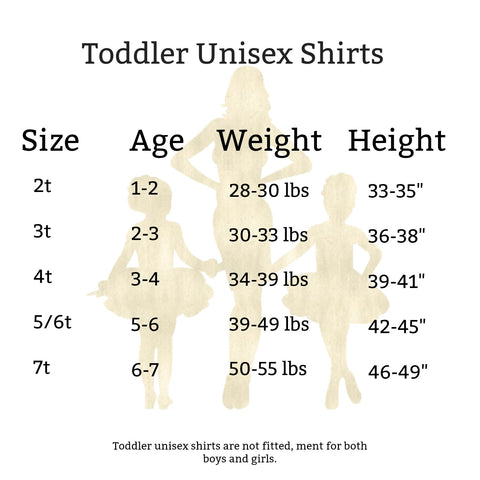Toddler Unisex Size Chart