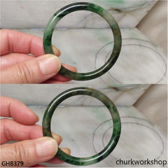 Small dark green jade bangle