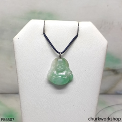 Small jade happy Buddha pendant