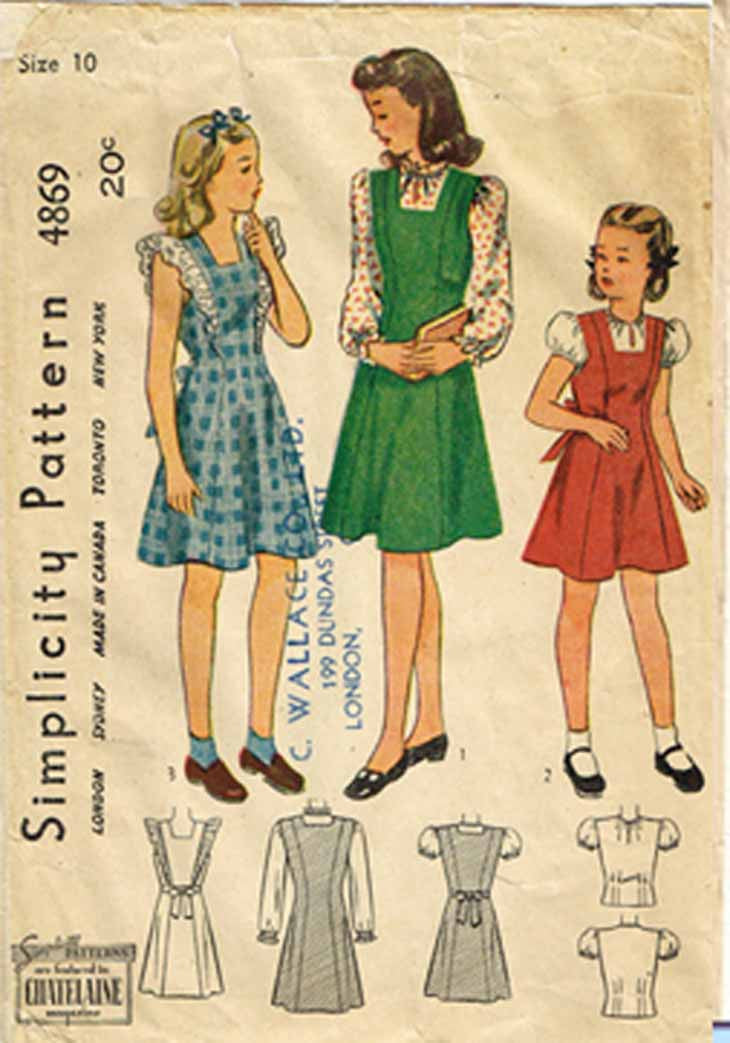 girls 1940s dress