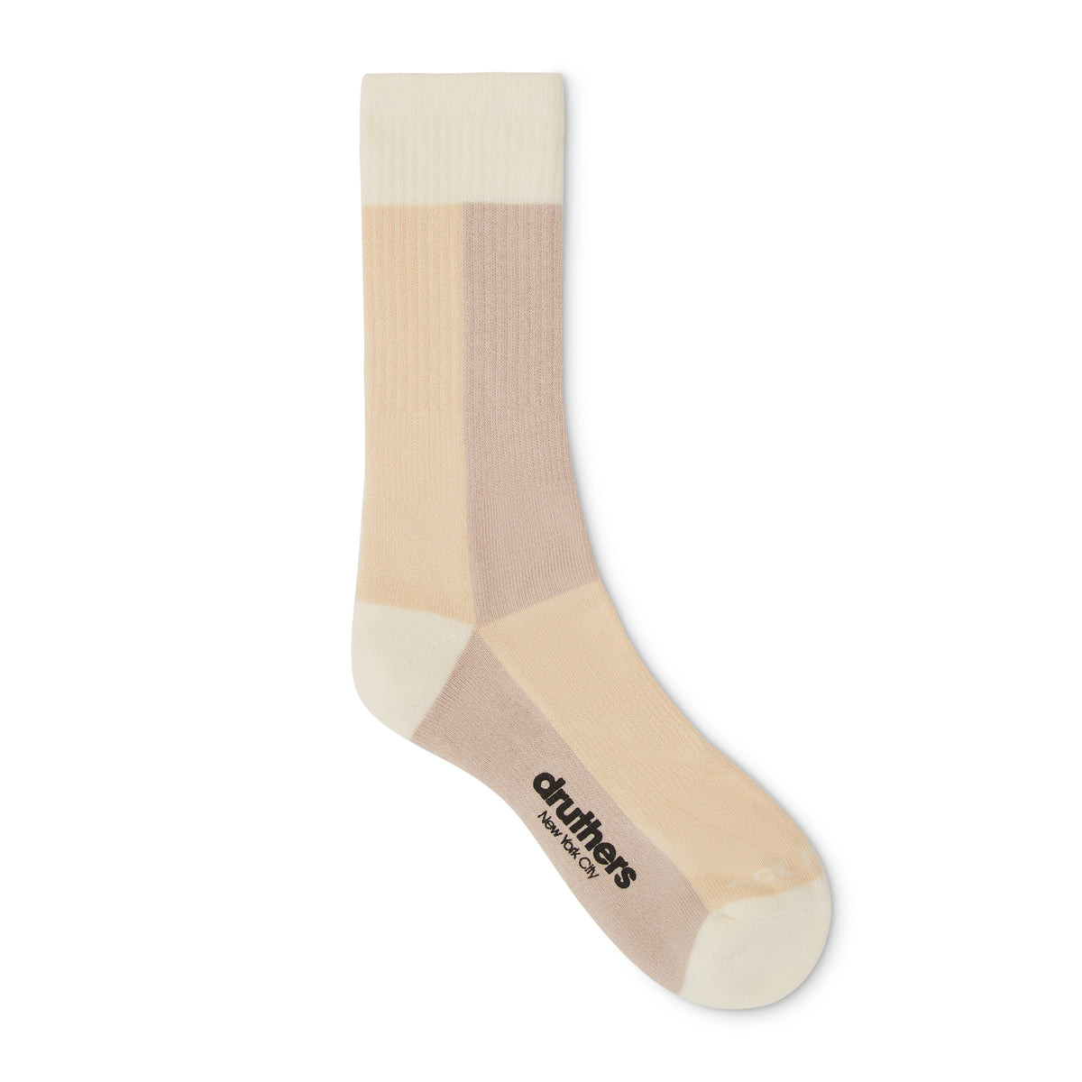 Ace Hotel Organic Cotton Everyday Crew Sock - Natural, Cream & Taupe