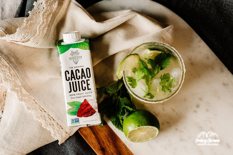 Virgin Cacao Juice Mojito Overhead