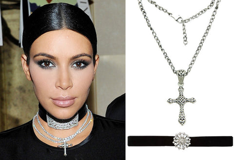 Kim Kardashian wears gold choker with cross pendant for first-ever InStyle Awards