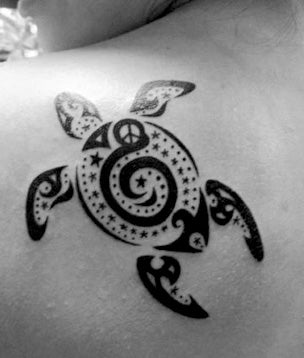 Maori turtle tattoo