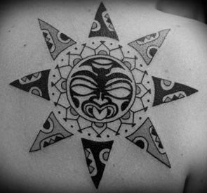 Maori sun tattoo