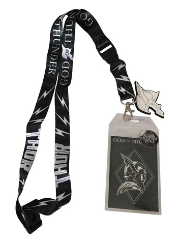 Thor God of Thunder Lanyard ID Holder With Charm, Key Fob & Sticker