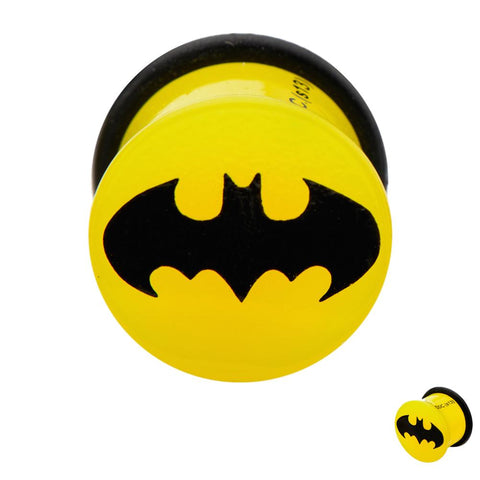 Batman Yellow Glow In The Dark Single Flair Ear Acrylic Plugs Gauges 0G