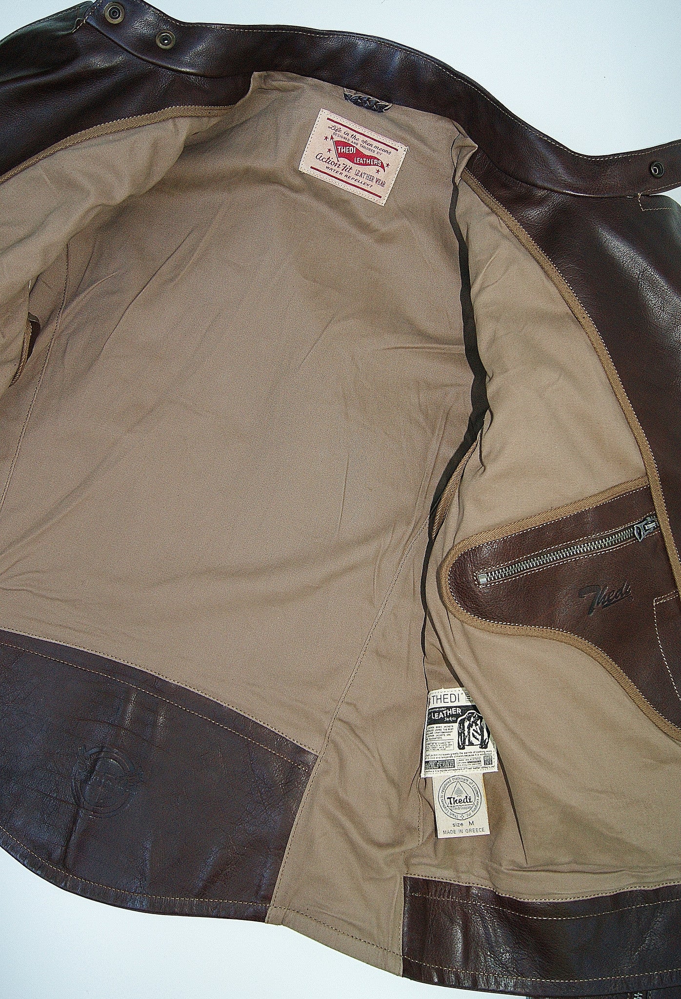 Thedi x Thurston Espresso Italian Buffalo Orion Quilted Crosszip Jacket