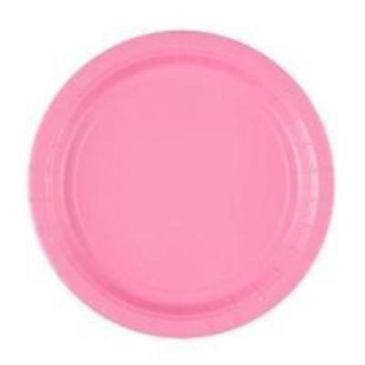 New Pink Paper Plates, 8 Pcs (2 sizes 