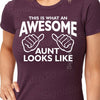 Awesome Aunt T-shirt womens tshirt Gift for Auntie shirt aunt to be T shirt This is what an Awesome Aunt Looks like tshirt baby announcement