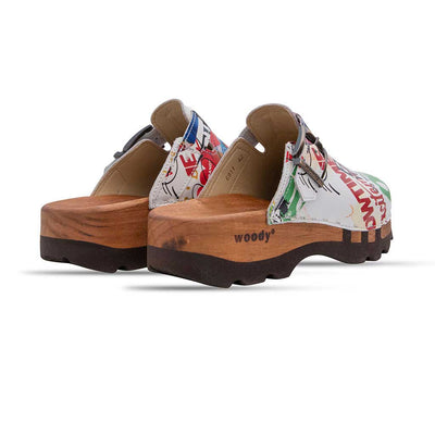 lukas, clogs herren mit biegsamer nachhaltiger holzsohle, der bestseller, farbe: showtime (multicolor-westwood), holzclogs woody, woody schuhe, woody shoes, handgemachte holzschuhe aus österreich, kärnten