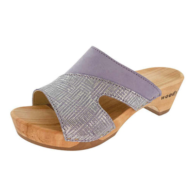 fiona-farbe: mixer-glicine (lila), pantoletten clogs damen mit biegsamer nachhaltiger Holzsohle,holzclogs woody, woody schuhe, woody shoes, handgemachte holzschuhe aus österreich, kärnten