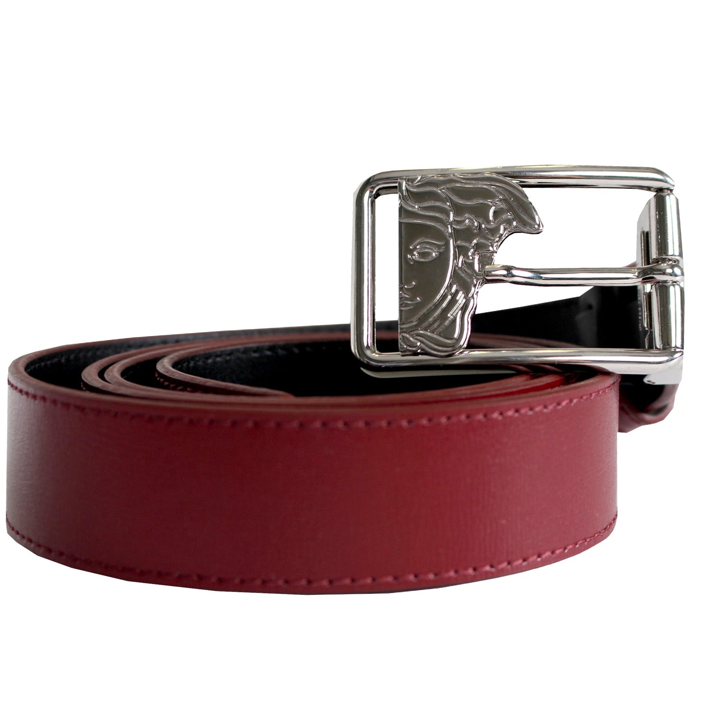 Versace | Half Medusa Burgundy Belt