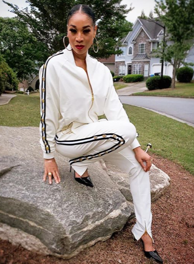 Men's Long Sleeve Icon Track Jacket with HAMSA Hand-White