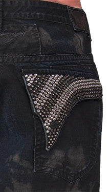 Robins Jeans - Mens - Big and Tall Crystal Dark Denim Jeans Pocket