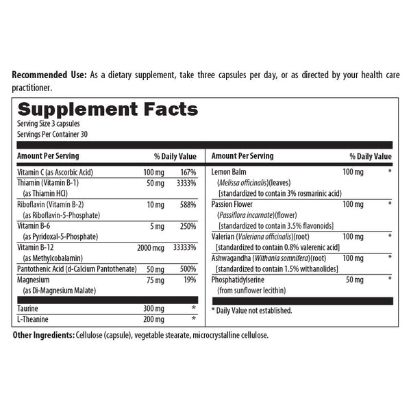 Adrenal Metabolism Support Nutrition Facts