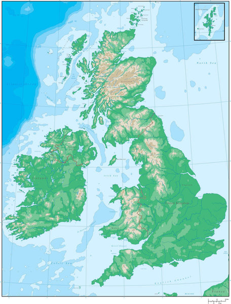 Printable Uk Map Contour Lines