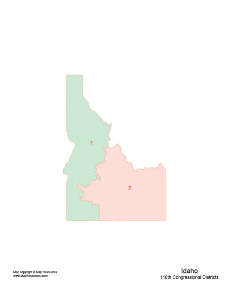 Idaho Map With 2022 Congressional Districts 8815